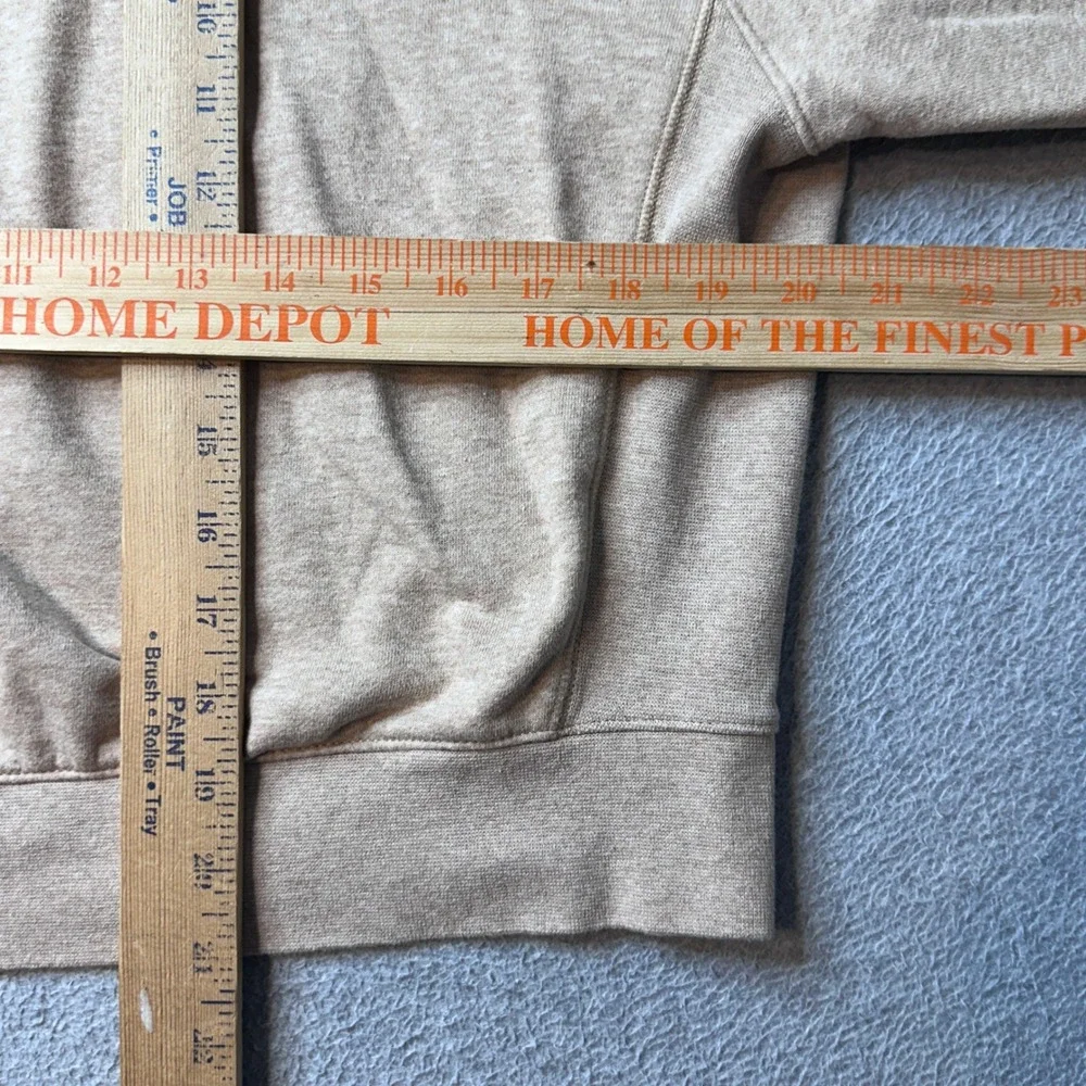 Nike Hoodie Womens L Tan DO6851-200 Sportswear Fleece Orange Logo Pullover Sweat